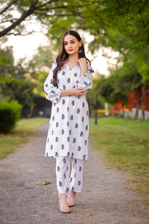 2 Pcs Women’s Stitched Star Print Casual Wear For Girls