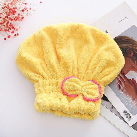 Soft Microfiber Flower Cap Towel for Women