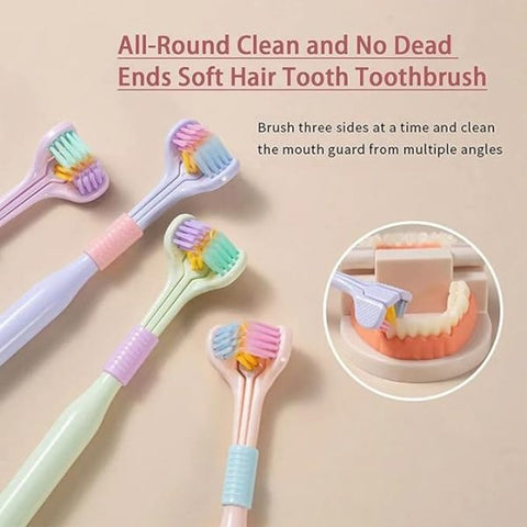 3-sided Triple Angle Toothhugger Training Toothbrush, Ultra Soft Bristles, Toddler And Autistic Oral Care
