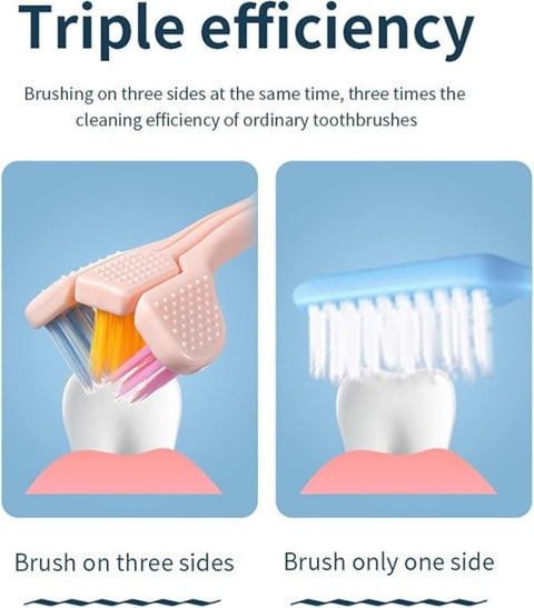 3-sided Triple Angle Toothhugger Training Toothbrush, Ultra Soft Bristles, Toddler And Autistic Oral Care