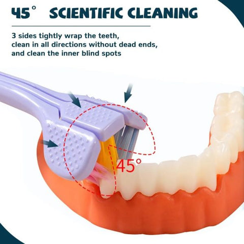 3-sided Triple Angle Toothhugger Training Toothbrush, Ultra Soft Bristles, Toddler And Autistic Oral Care