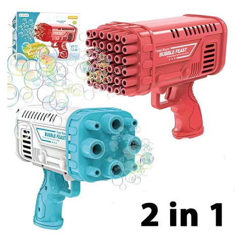 36 / 8 Hole Bazooka Bubble Water Gun | Bazooka Water Bubble Gun Toy For Kids, Toddlers | Out Door Fun Water Spray Gun