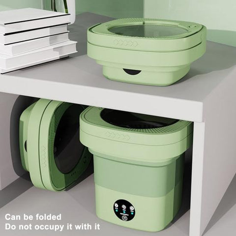 6.5L Portable Foldable Washing Machine With Detachable Drain Basket (Random Color)