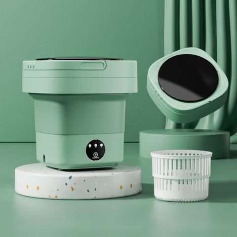 6.5L Portable Foldable Washing Machine With Detachable Drain Basket (Random Color)