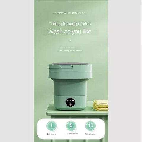 6.5L Portable Foldable Washing Machine With Detachable Drain Basket (Random Color)
