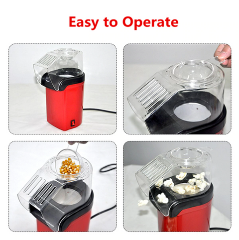 Oil Free Popcorn Maker Machine with Measuring Cup