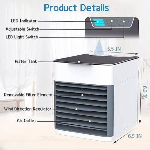 Arctic Air Ultra Portable Home Air Cooler | Portable Personal Air Conditioner, Mini Usb 3 In 1 Air Cooler (USB Operated)