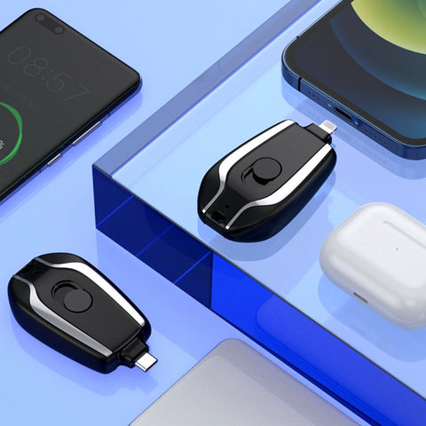 Ultra-Compact 1500mAh Keychain Emergency Charger
