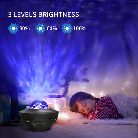 LED Galaxy Projector Light With Bluetooth Speaker