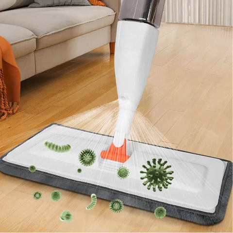 Multifunctional Floor 360 Degree Mop With Removable Washable Cleaning Pad And Integrated Water Spray Mechanism