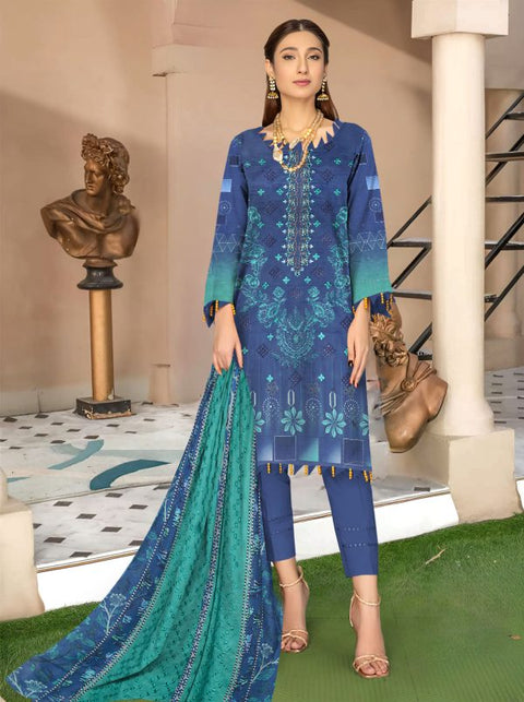 Munarq By Nisha Designer Lawn | Unstitched Collection 3 Pieces Party Wear