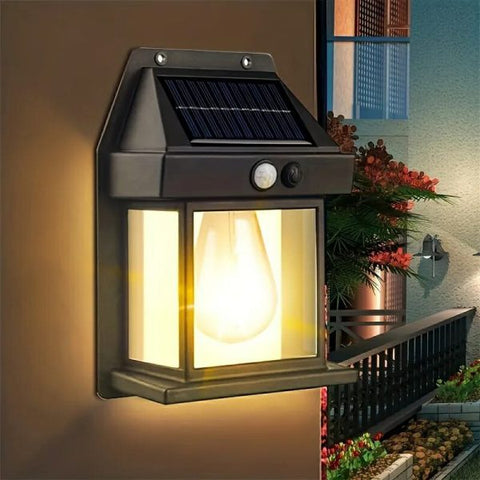 Solar Tungsten Filament Lamp, Outdoor Waterproof Intelligent Induction Wall Lamp