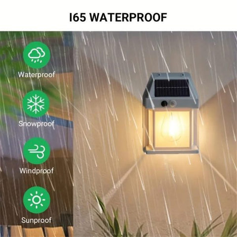 Solar Tungsten Filament Lamp, Outdoor Waterproof Intelligent Induction Wall Lamp