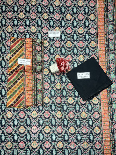 Nisha By Nishaat Lawn | Unstitched Collection 3 Pieces