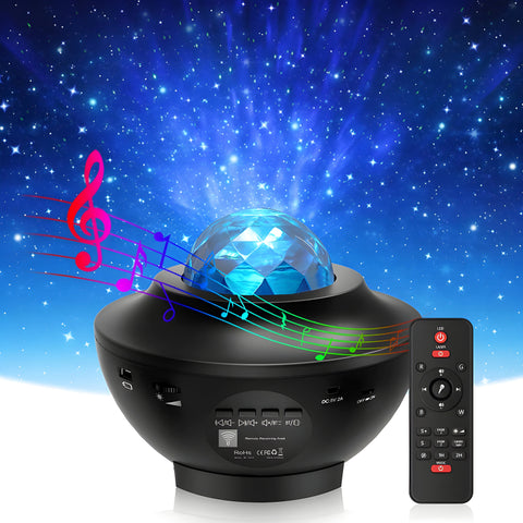 LED Galaxy Projector Light With Bluetooth Speaker