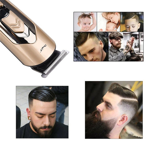 Professional Electric Hair Clipper Rechargeable Cutting Machine With 4 Length Limit Combs