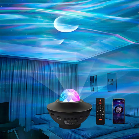 LED Galaxy Projector Light With Bluetooth Speaker