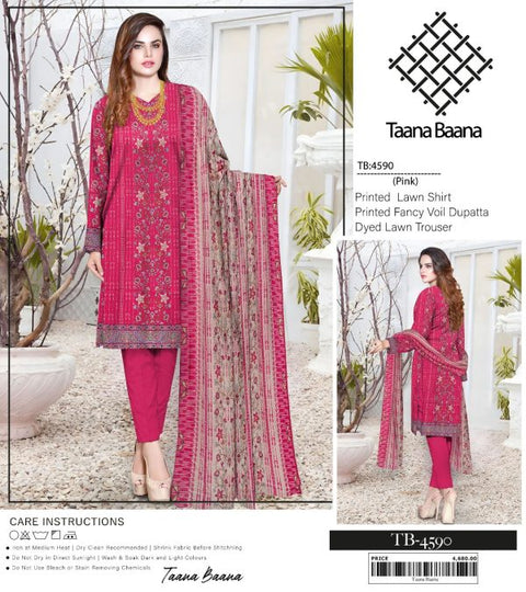 Taana Baana Lawn | Unstitched Collection 3 Pieces Casual Wear| Summer 24