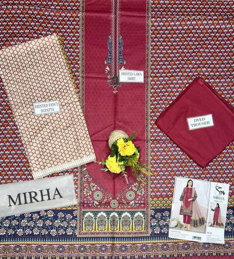 Mirha Unstitched Dress For Women | Summer Collection