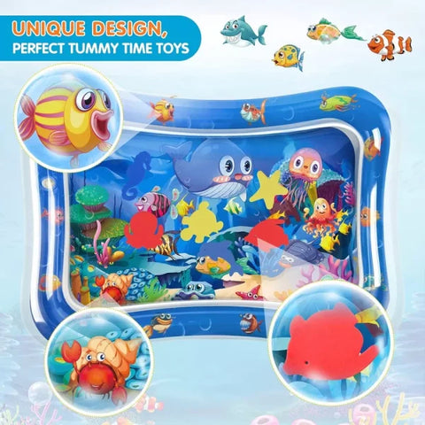 Water Play Mat For Infants, Toddlers | Inflatable Tummy Time Mat – 60x50x8 Cm