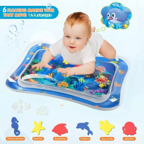 Water Play Mat For Infants, Toddlers | Inflatable Tummy Time Mat – 60x50x8 Cm