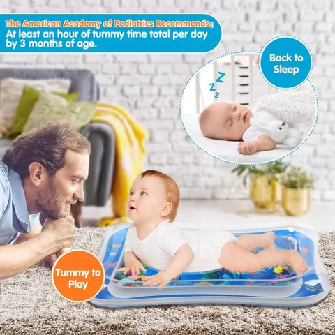 Water Play Mat For Infants, Toddlers | Inflatable Tummy Time Mat – 60x50x8 Cm