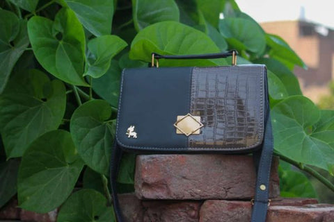 Women’s Stylish Leather Hand Bag With Top Handle And Long Strap