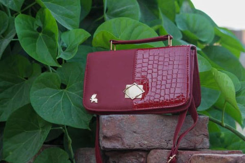 Women’s Stylish Leather Hand Bag With Top Handle And Long Strap