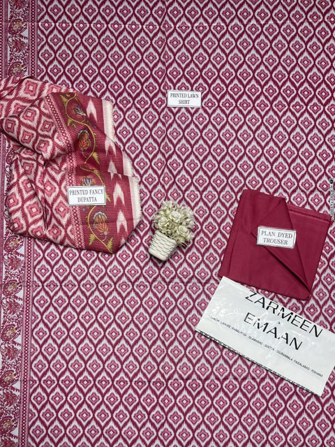 Zarmeen & Emaan Lawn | Unstitched Collection 3 Pieces Casual Wear